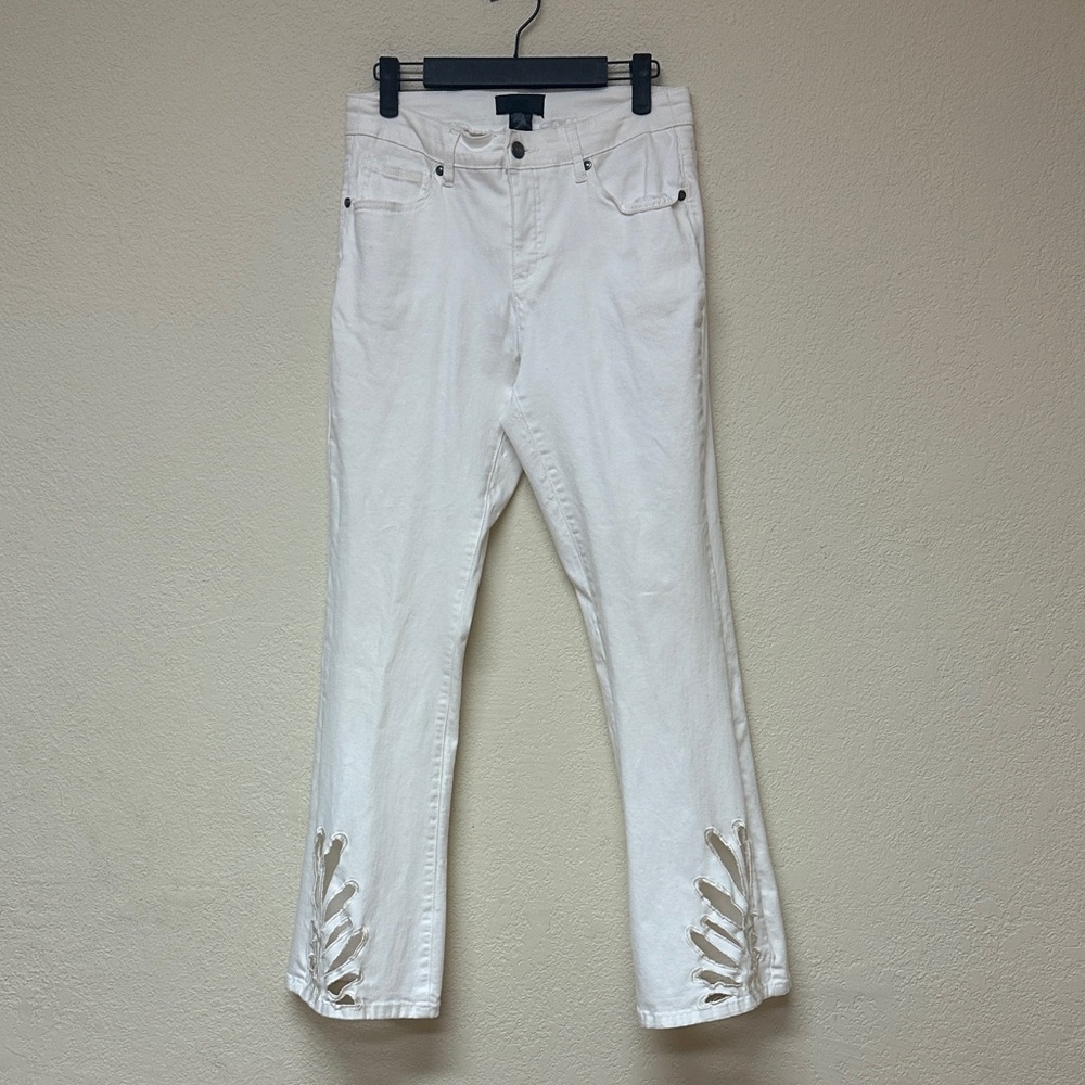 Eric womans eyelet boho High Rise flare Jeans size 27
